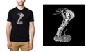 LA Pop Art Men's Premium Word Art T-Shirt - Types of  Snakes